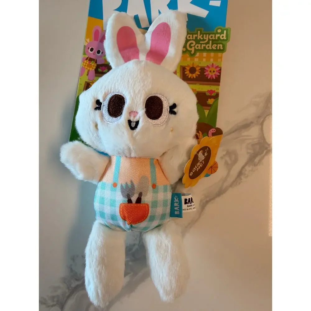 BARK Barkyard Garden Green Thumb Bun Bunny Dog Toy Squeaker XS-M NWT